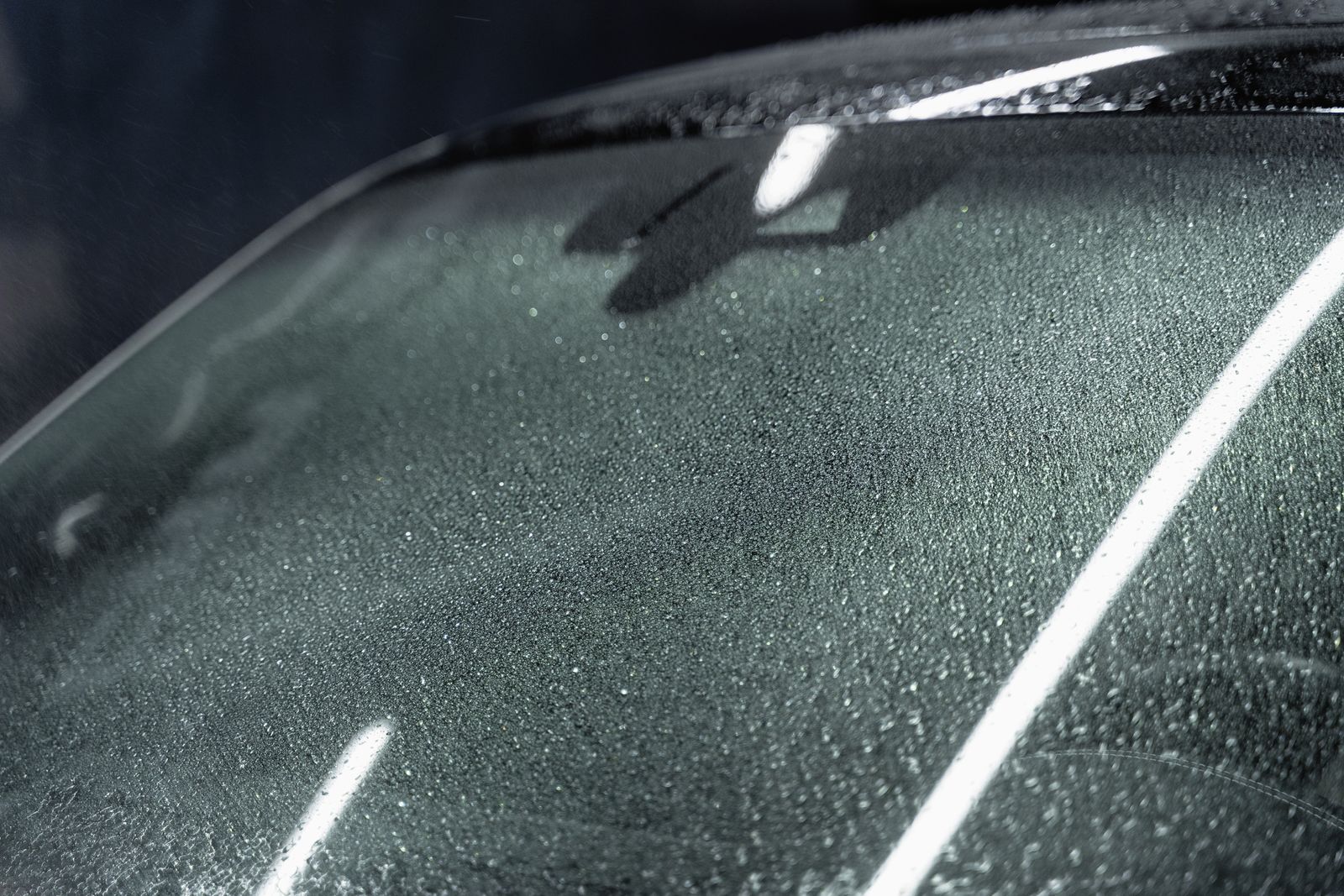 Close detail of a glass surface